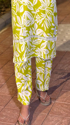 🌿 Lime Leaf – Rayon Co-ord Set 🌿